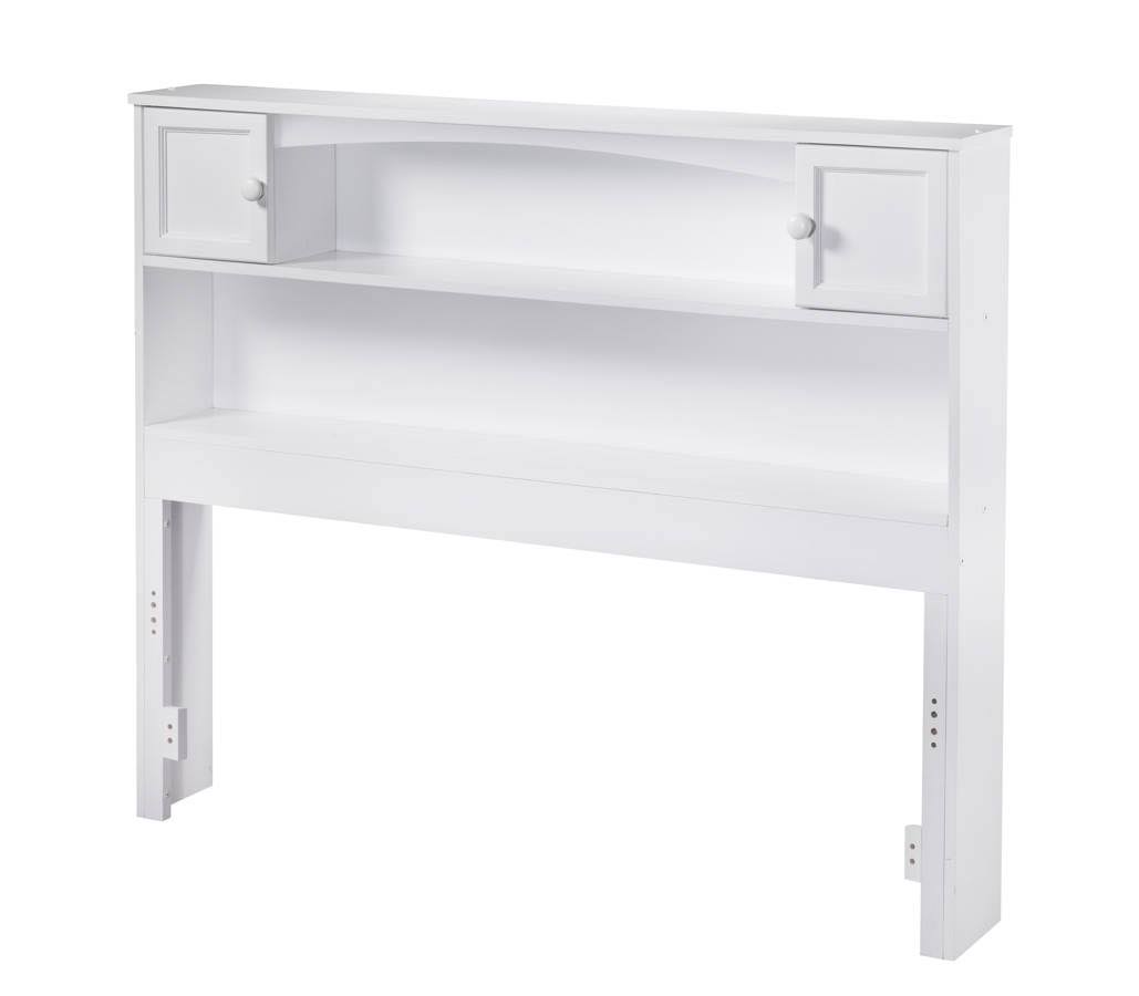 White Full Bookcase Headboard I4627