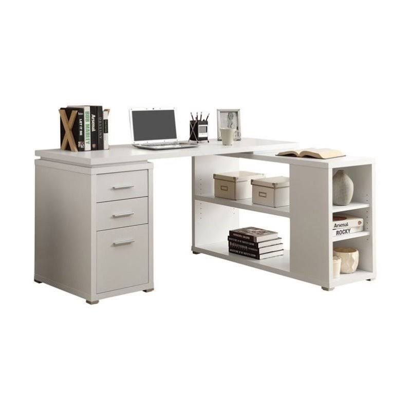 White L Shaped Computer Desk W798081