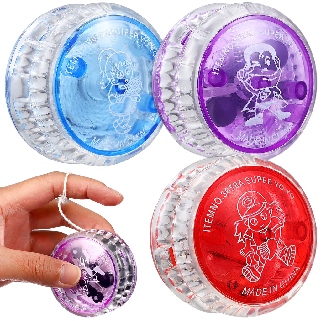 3 Pcs Light Up Flashing Yo-yo Balls Party Favors M3964