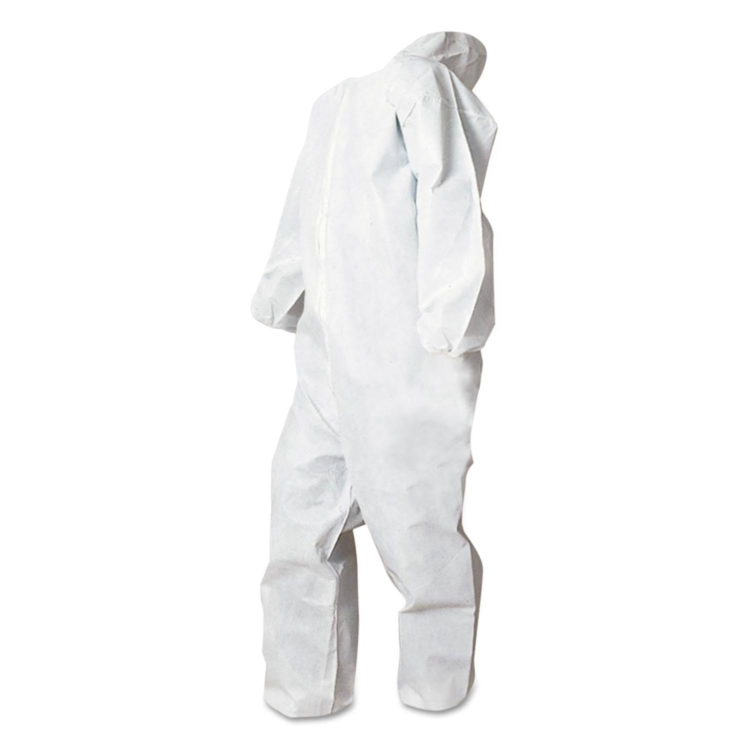 White Medium Polypropylene Disposable Coveralls W746