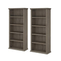 5 Shelf Bookcase Set of 2, Restored Gray G6256