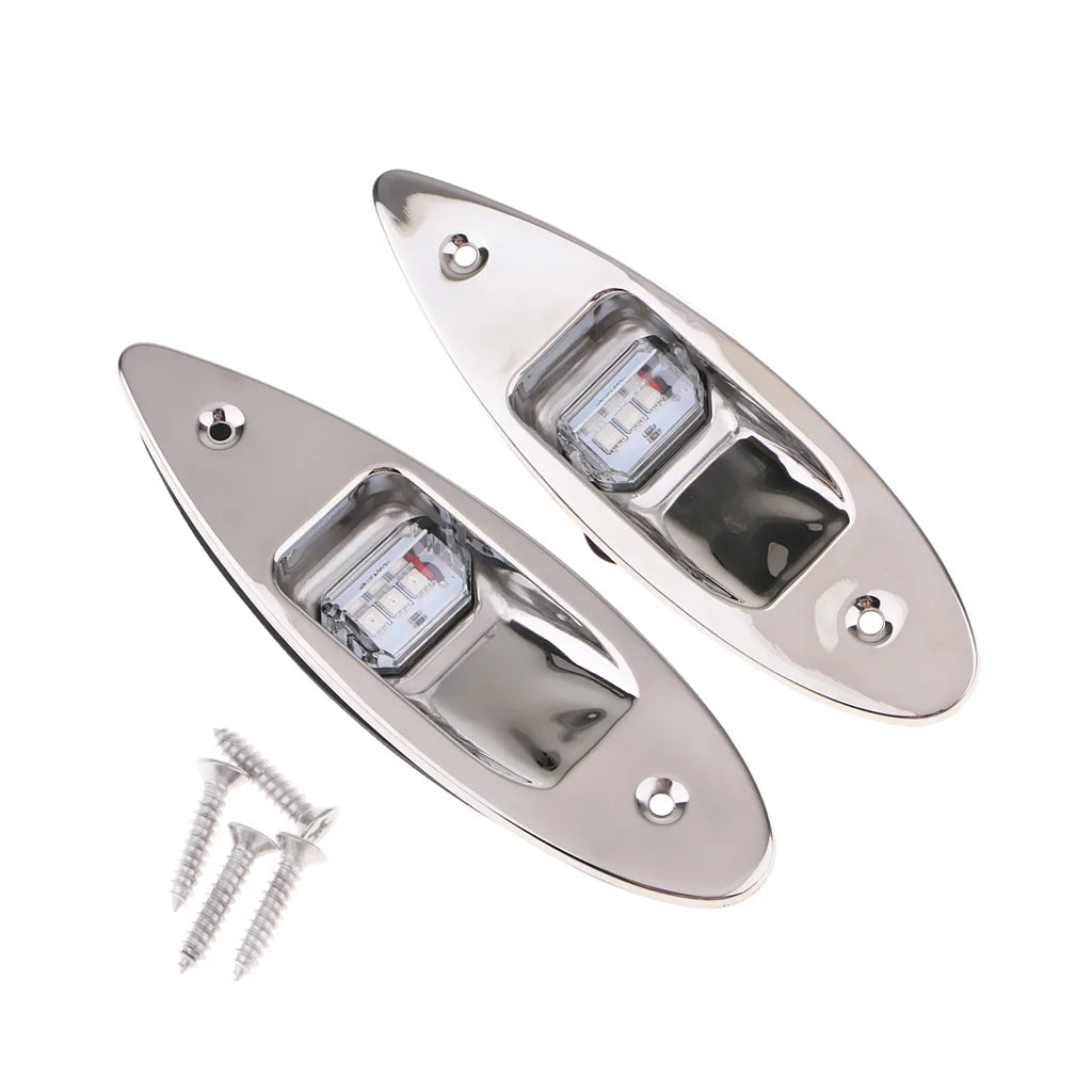 Pair of Marine Boat LED Side Tear Drop Lights Vertical Mount Z91114