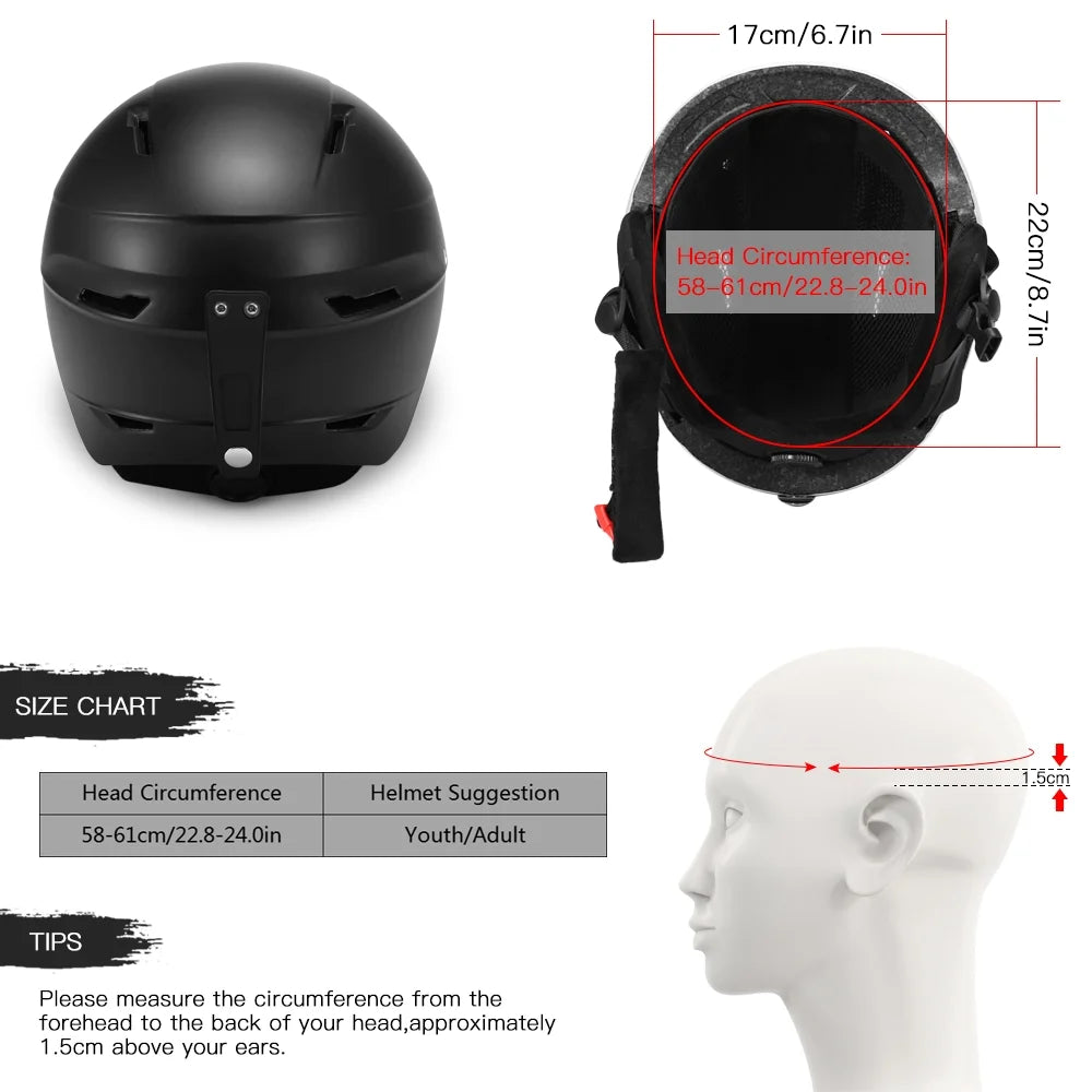 Ski Helmet for Men, Women & Youth J58094