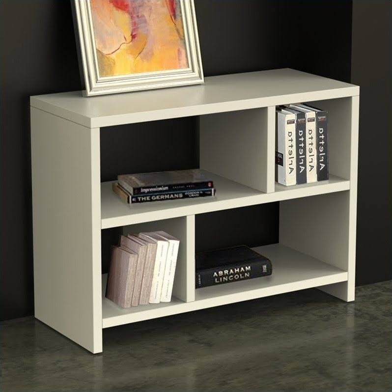 White Bookend Console Table E763