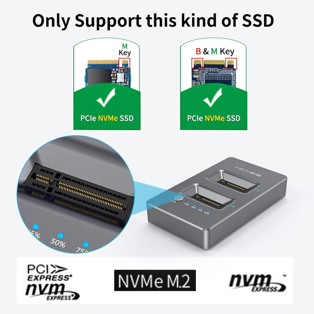 M.2 NVME SSD Enclosure with Offline Clone Q5009