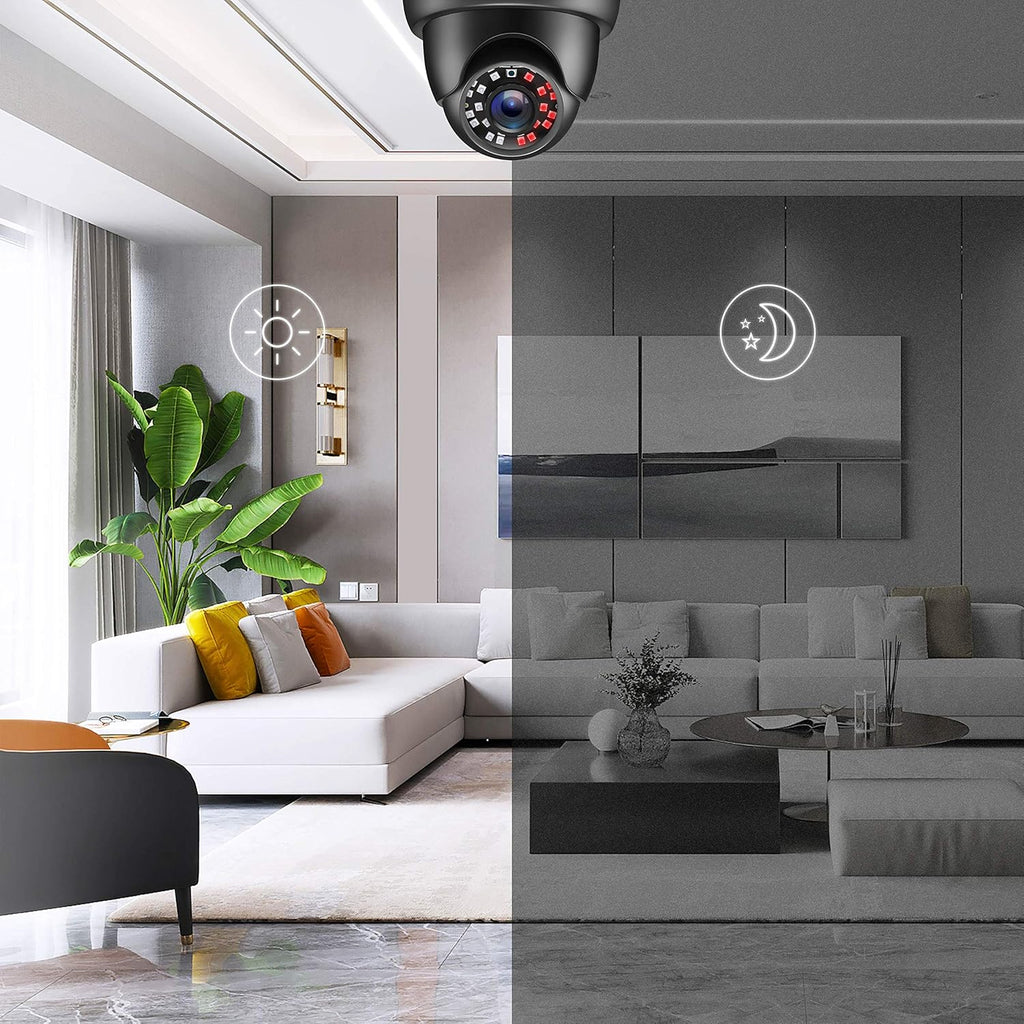 4 Pack 2MP 1080p HD-TVI Black Dome Security Camera with 80ft Night Vision C706832