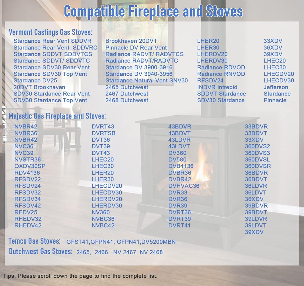 Propane and Natural Gas 3 Way Pilot Assembly for Fireplace and Stoves Y40830