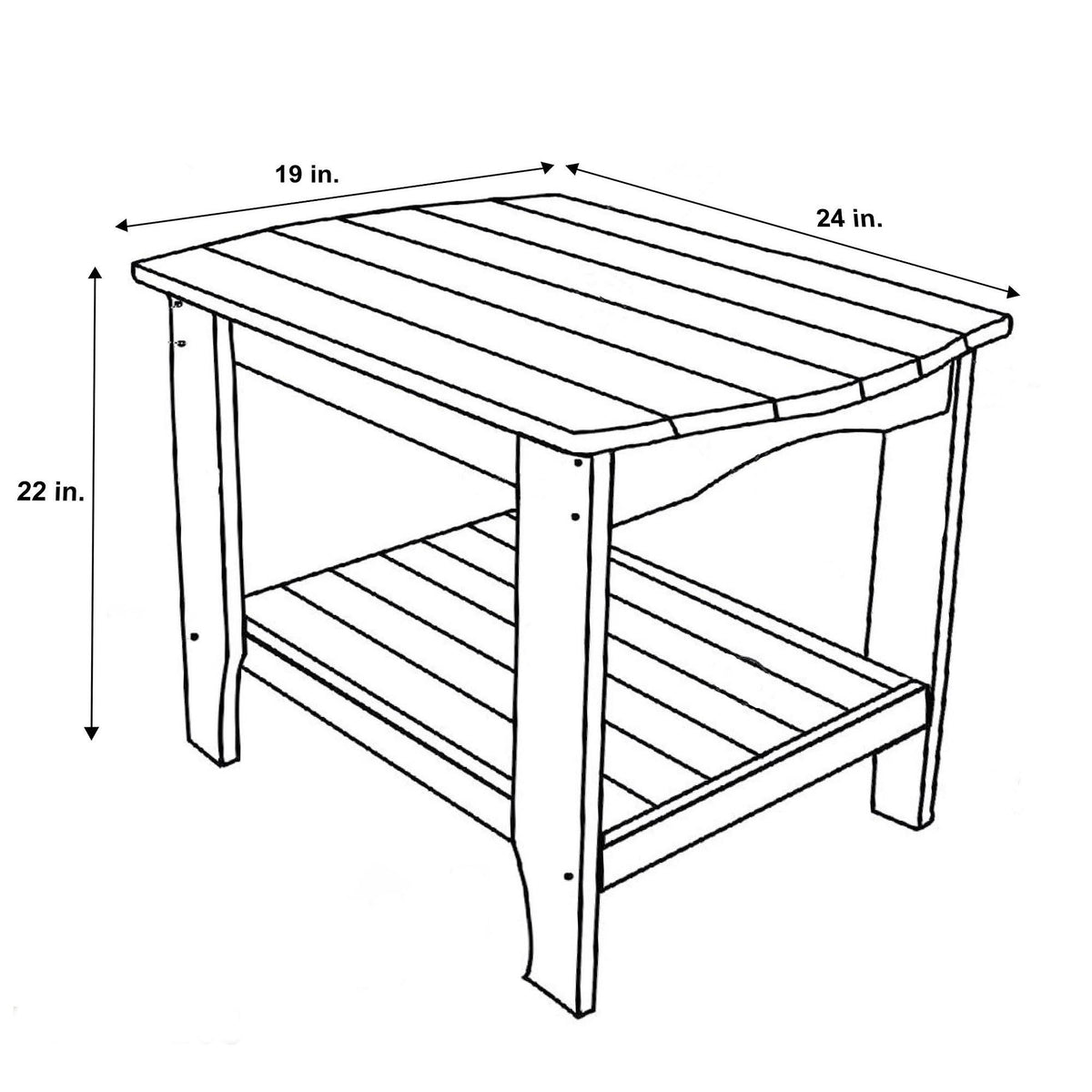Lime Green Cedar Wood End Table M6373
