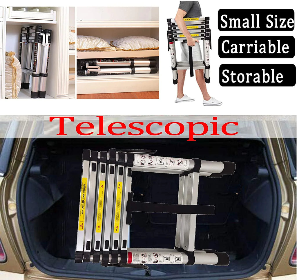 5+6 Steps Foldable Telescopic Aluminum Ladder W99899