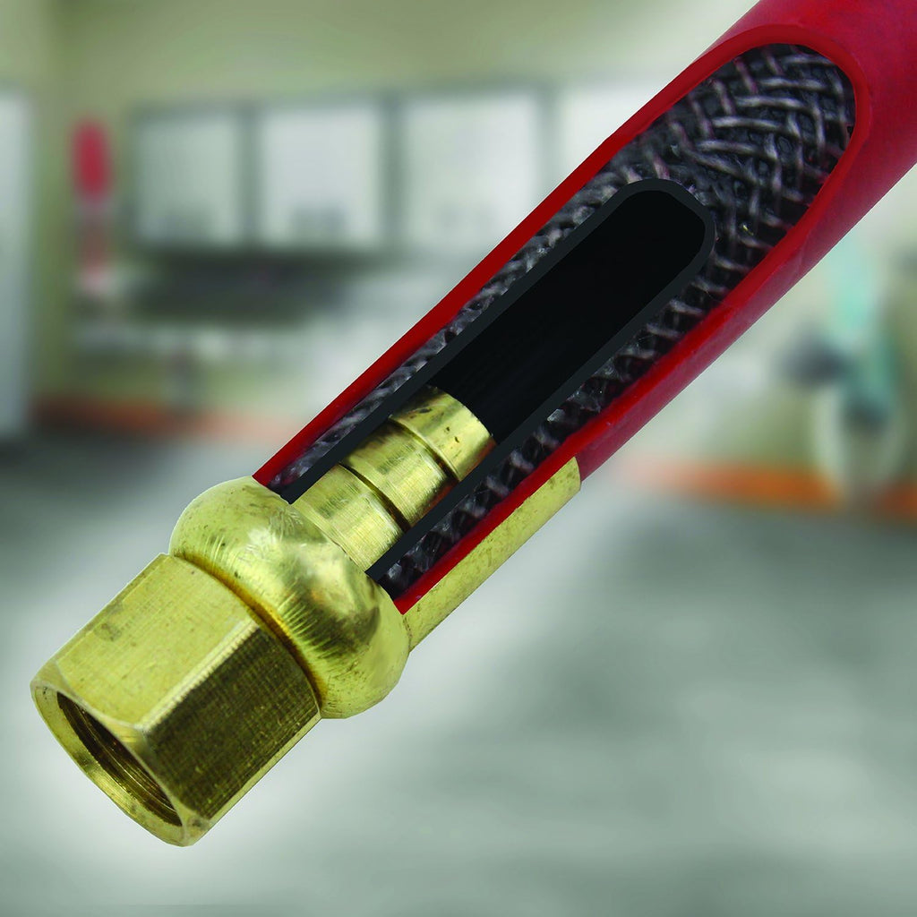 Steel Dual Arm Auto-Retractable Air Hose Reel, 3/8" x 50 ft. Rubber Hose, 300 Max PSI P7810