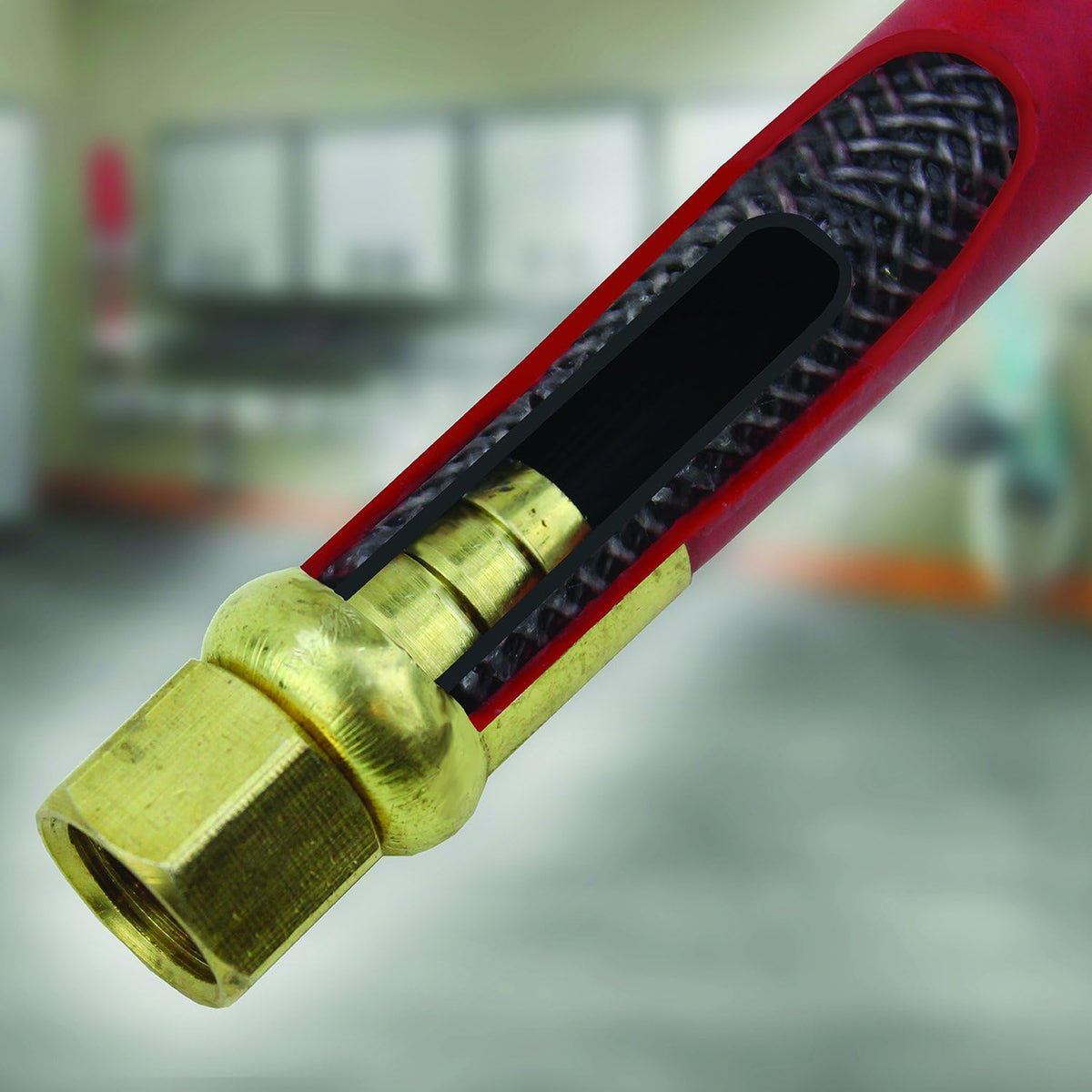 Steel Dual Arm Auto-Retractable Air Hose Reel, 3/8" x 50 ft. Rubber Hose, 300 Max PSI P7810