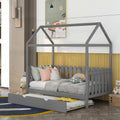 Gray Twin Size Wooden Daybed with Trundle R65764