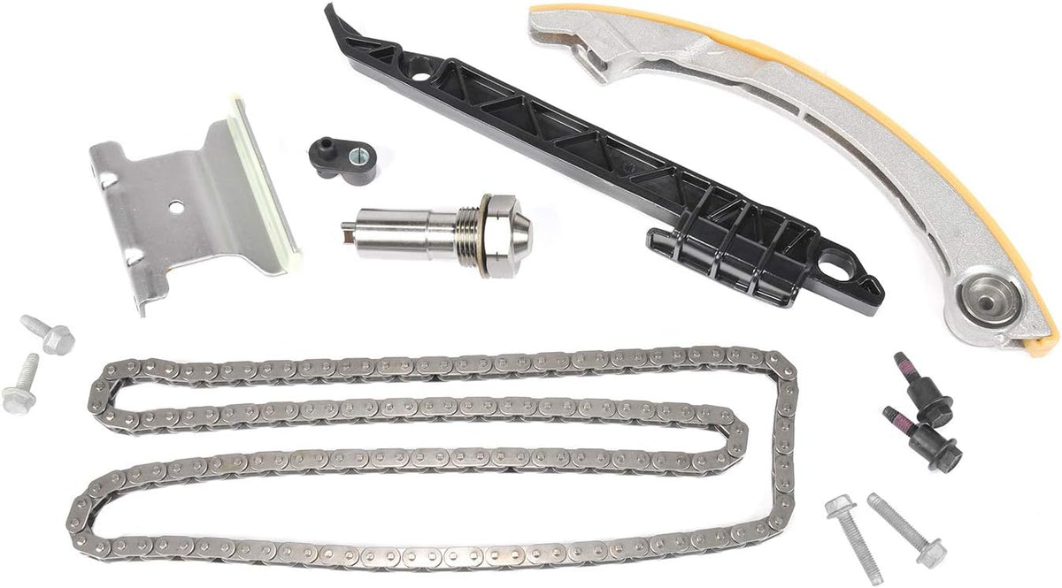 Timing Chain Kit with Tensioner, Guides, Nozzle, Seal, and Bolts A51855
