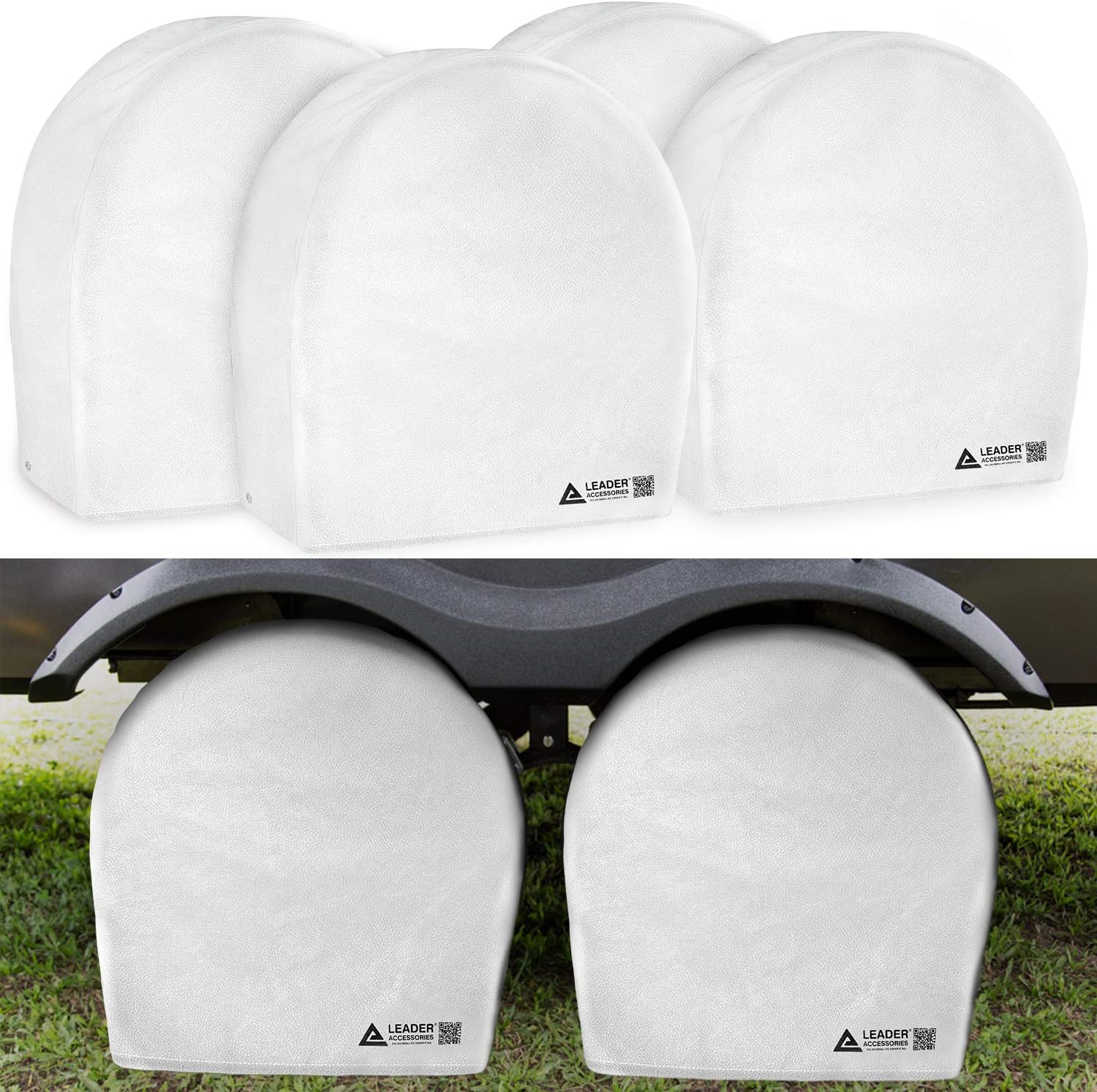 Waterproof Tire Cover Wheel Covers for RV Travel Trailer Camper Car Truck Jeep SUV Fits 32"-34.5" Diameter Tires, Grey Pack of 2 L9154