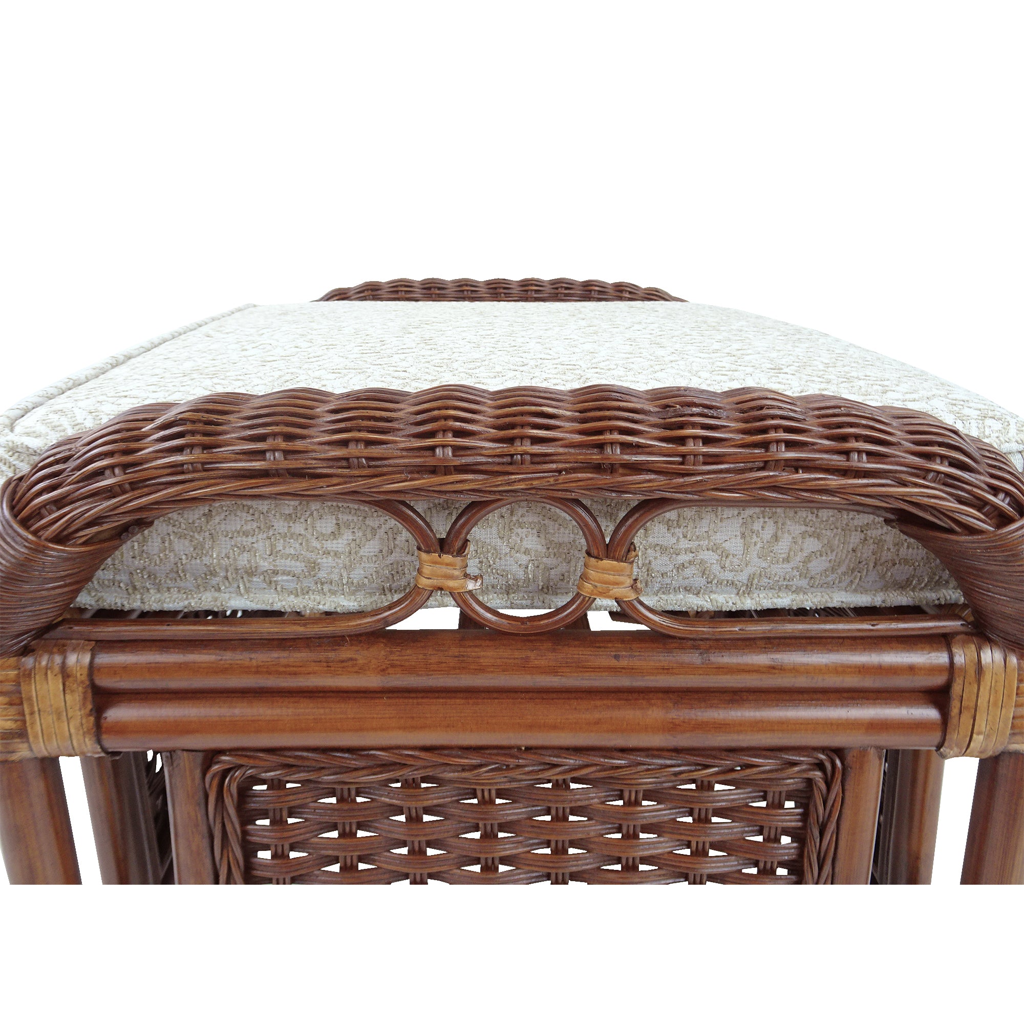 Natural Rattan Ottoman with Cushion U971