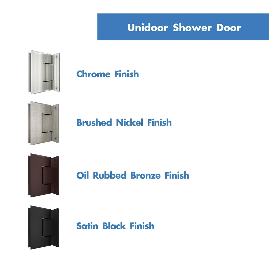 Brushed Nickel Hinged Shower Door H2053