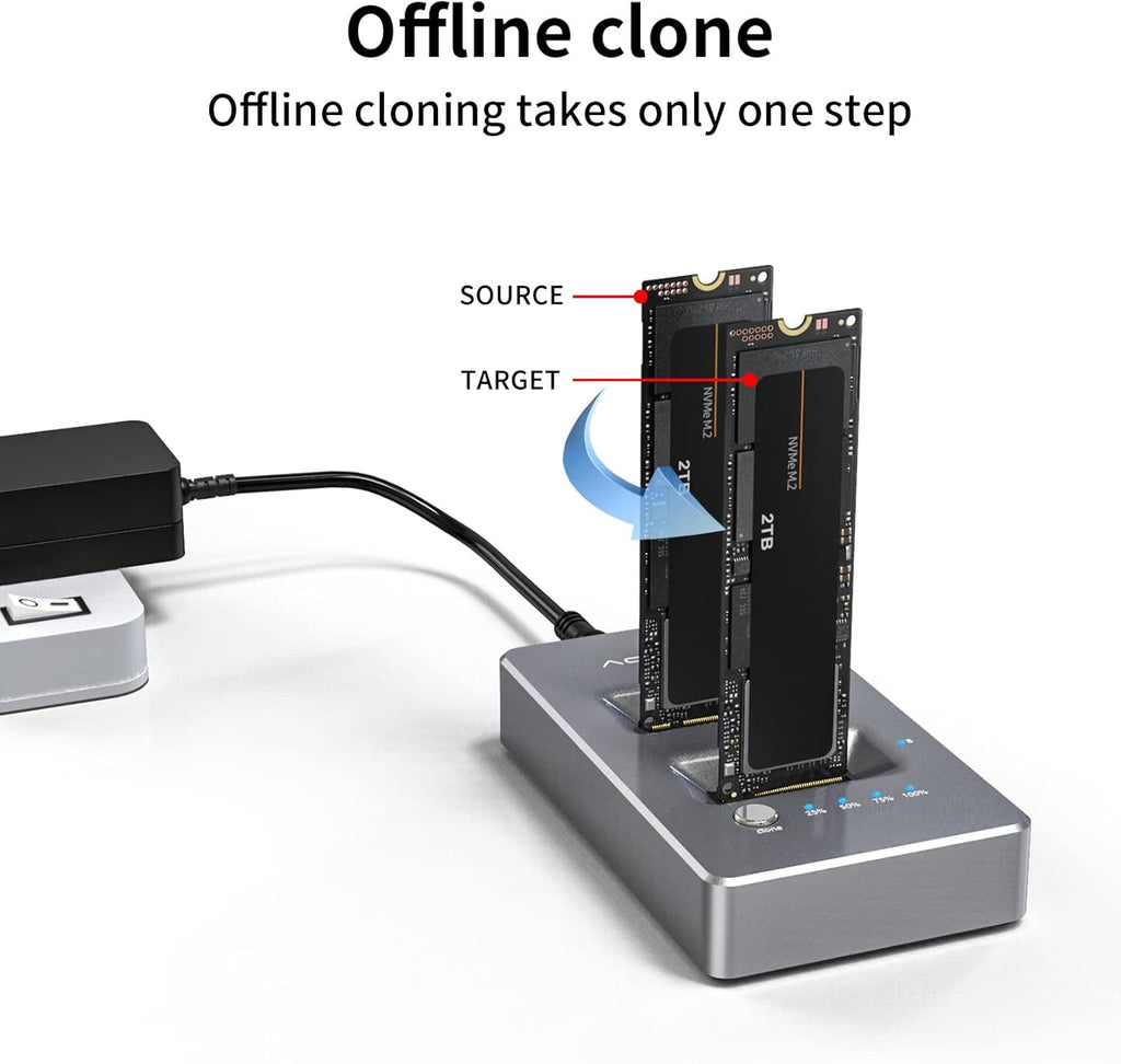 M.2 NVME SSD Enclosure with Offline Clone Q5009