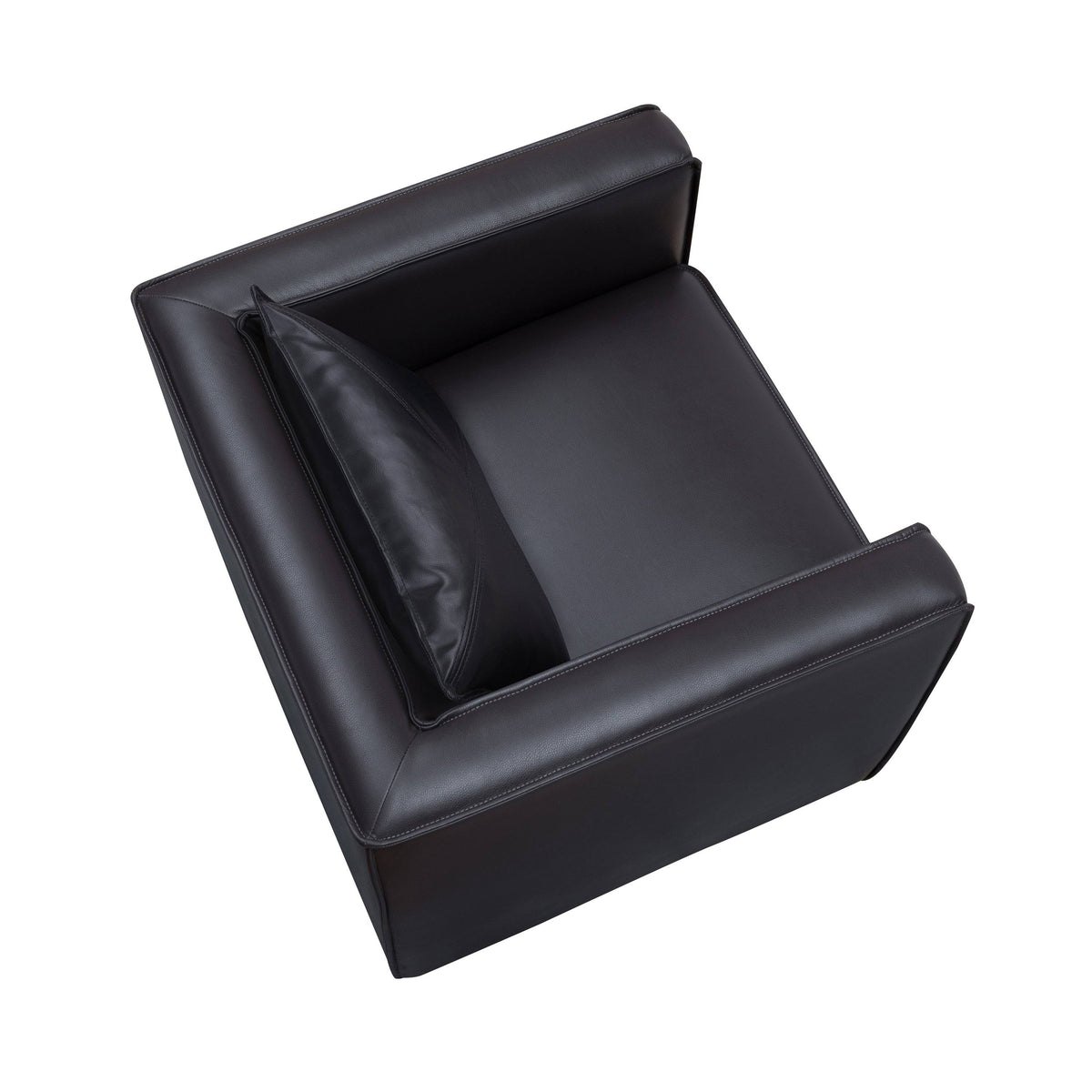 Distressed Grey Vinyl Padded Accent Chair Y18173