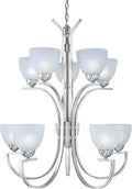 10-Light Shaded Chandelier M628