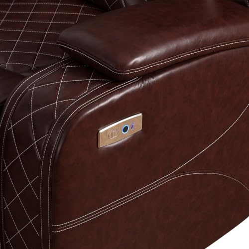 Brown Leather 3-Piece Recliner Sofa Set L68037
