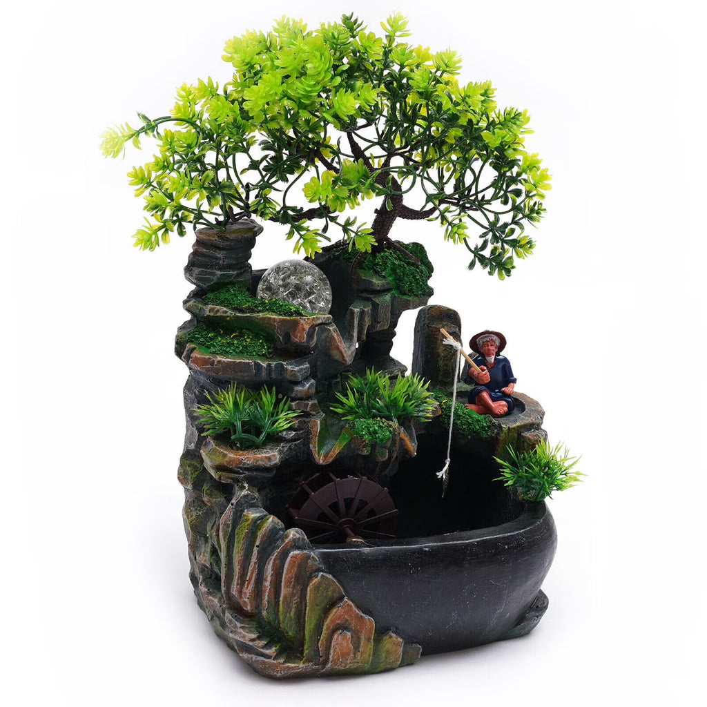 Indoor Rockery Waterfall Fountain Desktop Fountain with LED Light P89109
