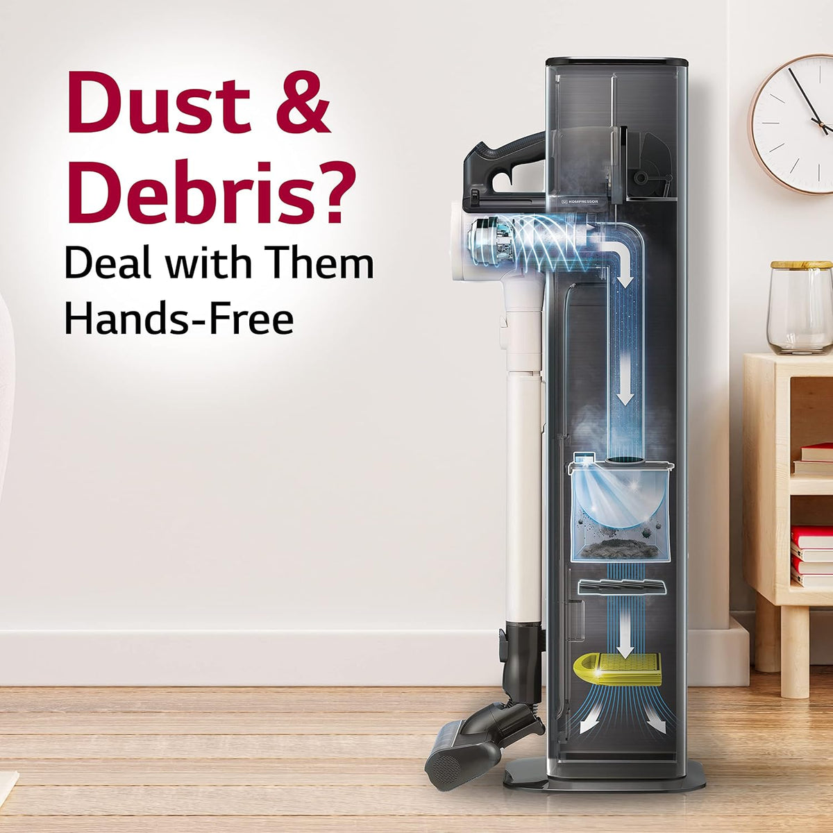 Cordless Stick Vacuum Cleaner with Extra Battery, Lightweight, Handheld, Sand Beige X71642