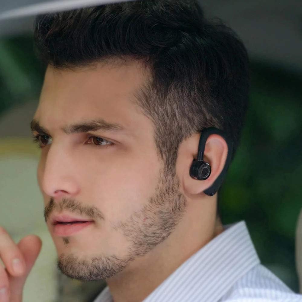 Bluetooth Headset Wireless Single Earpiece Earbuds Noise Cancelling Headphones V75110