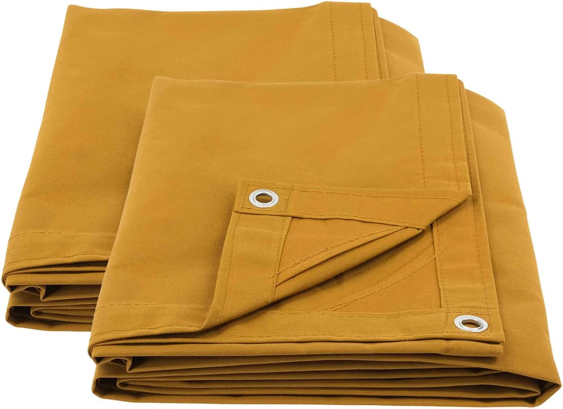 8' x 10' Tan Canvas Tarp 12oz Pack of 2 B4465