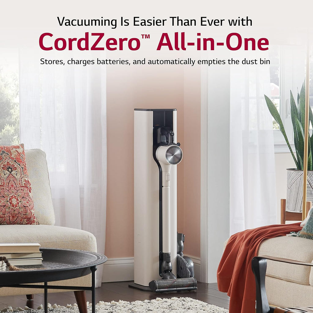 Cordless Stick Vacuum Cleaner with Extra Battery, Lightweight, Handheld, Sand Beige X71642