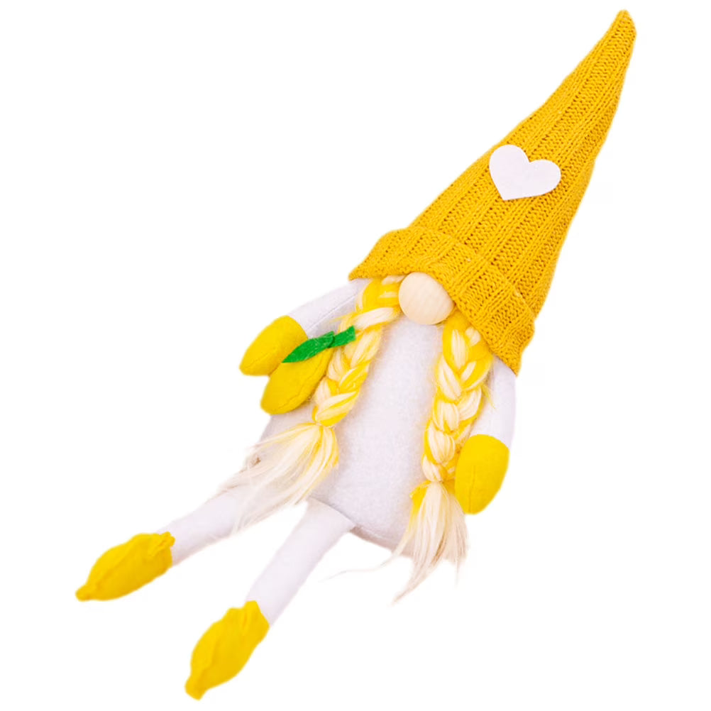 Lemon Hanging Leg Doll Gnome Farmhouse Decor Yellow Faceless Baby Knitting Lemons Children Toys V8191