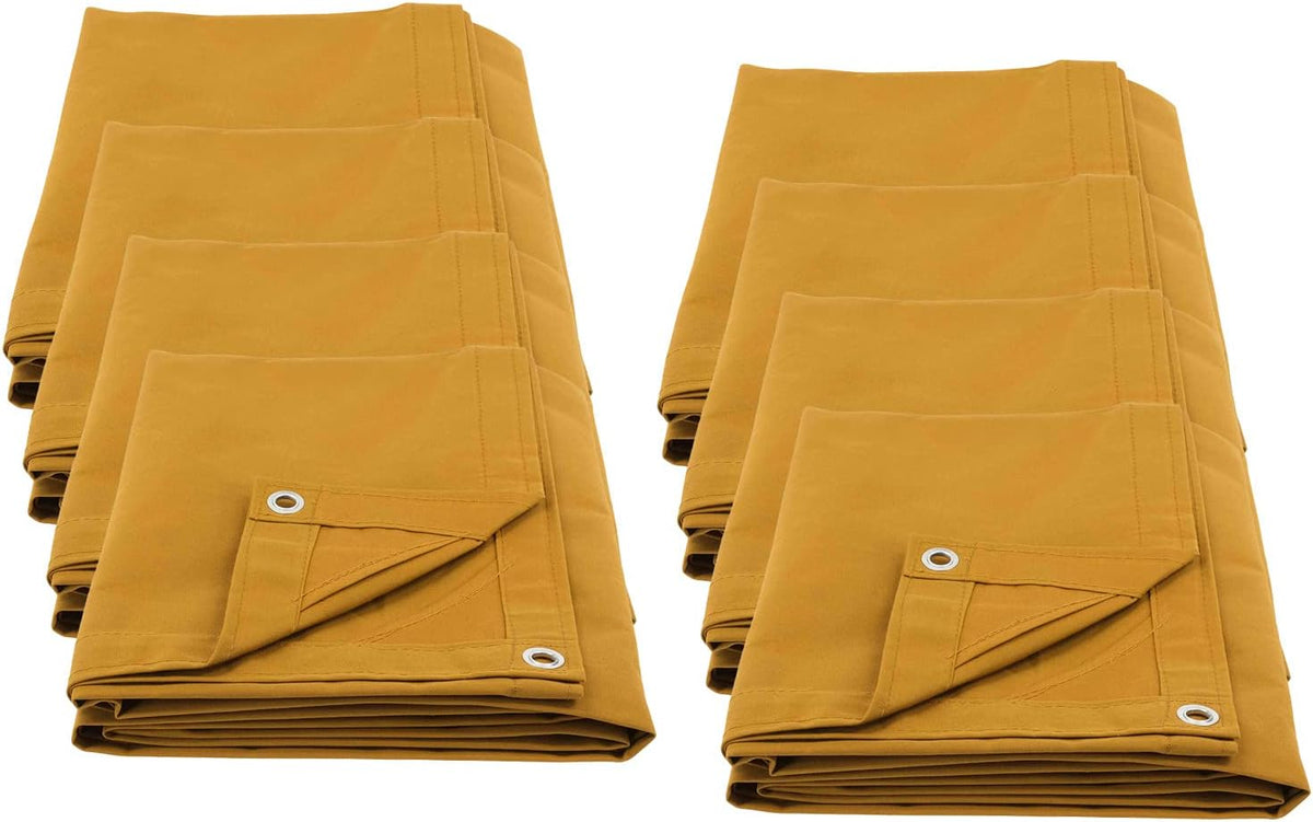 8' x 10' Tan Canvas Tarp 12oz Pack of 2 B4465