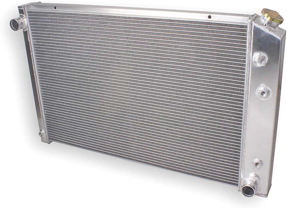 3 Rows Aluminum Cooling Radiator With Fan Shroud 2X12 Inches Dia. for Jeep CJ Chevy Engine K8665