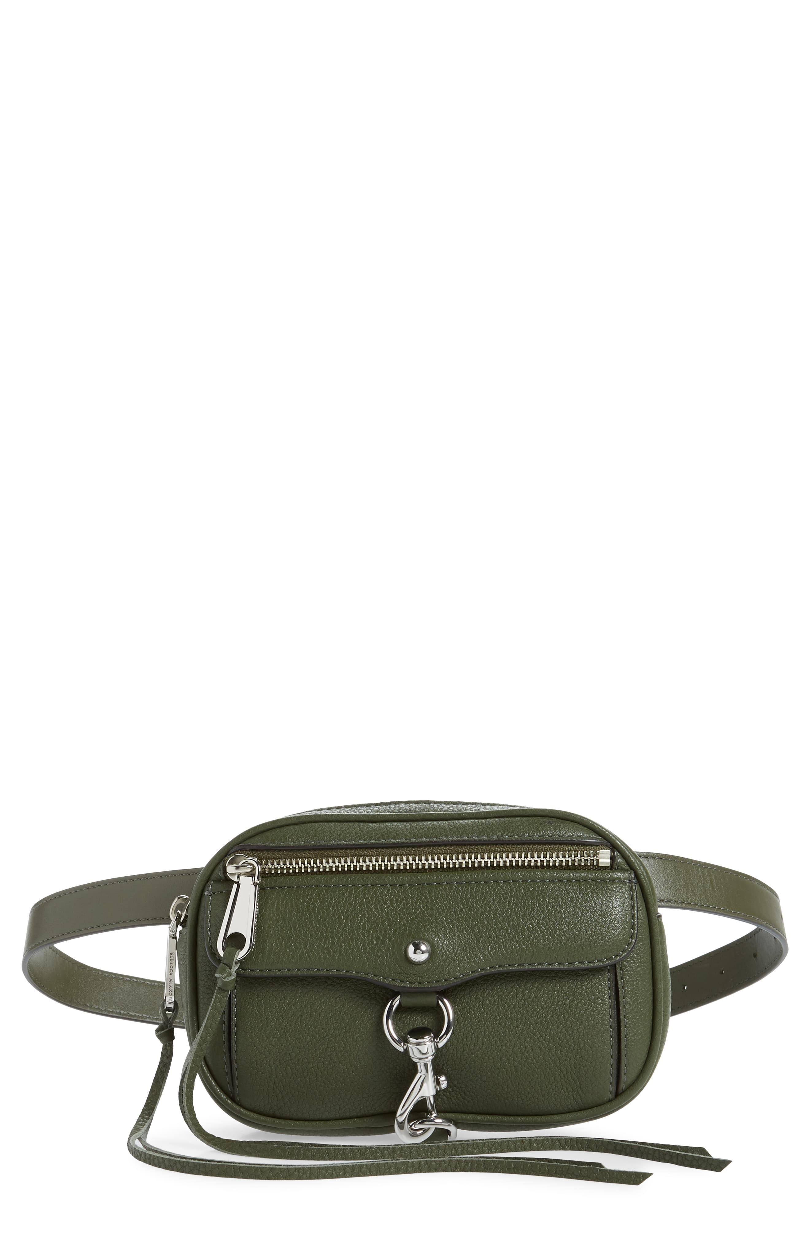 Green Leather Belt Bag Y874551