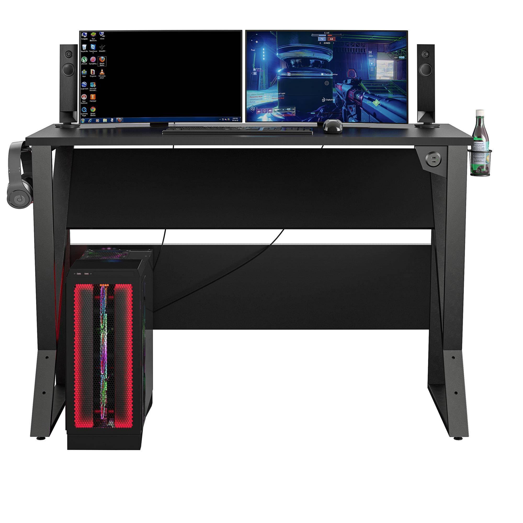 Adjustable Gaming Desk Black Z44824