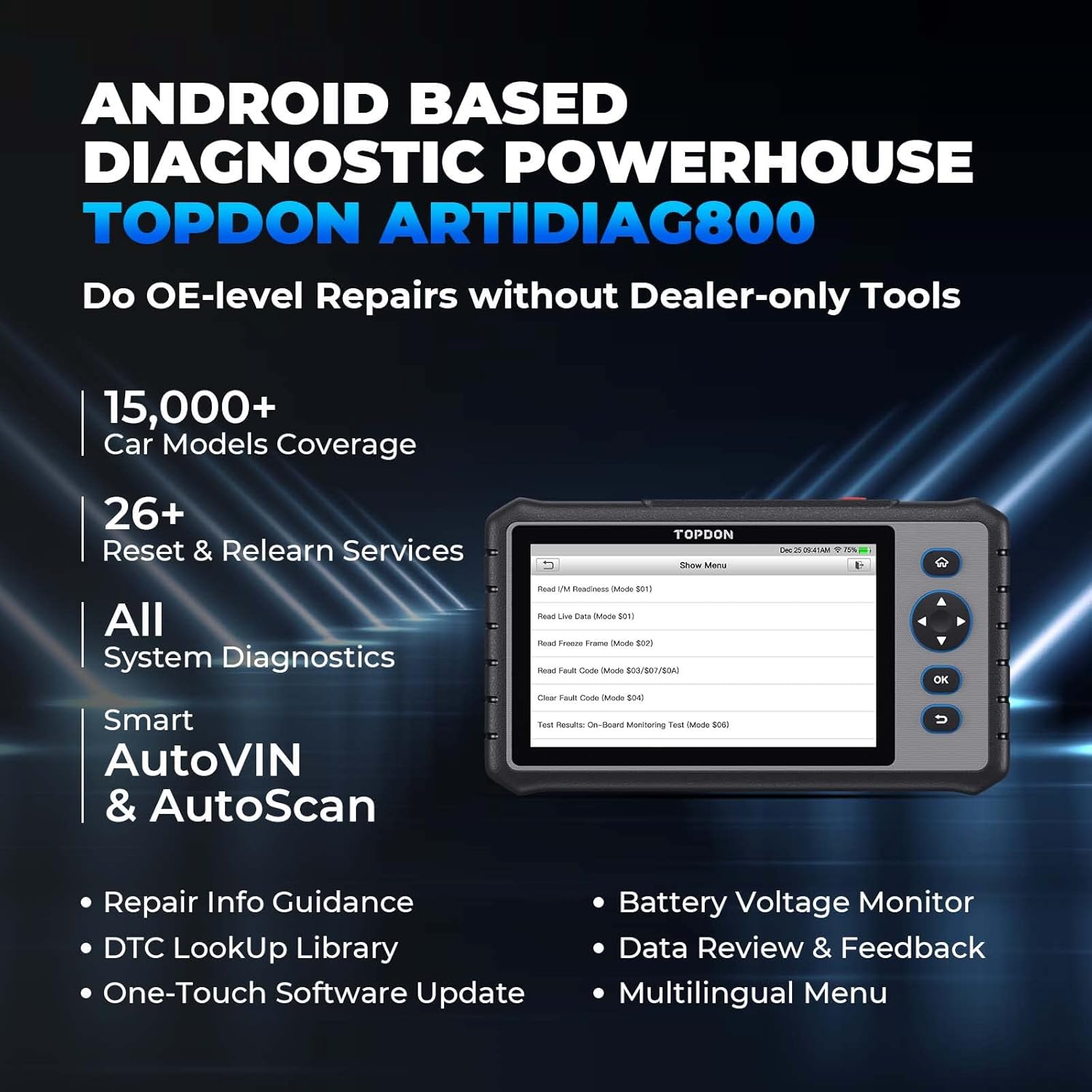 OBD2 Scanner with All System Scan Tool, Code Reader E80172