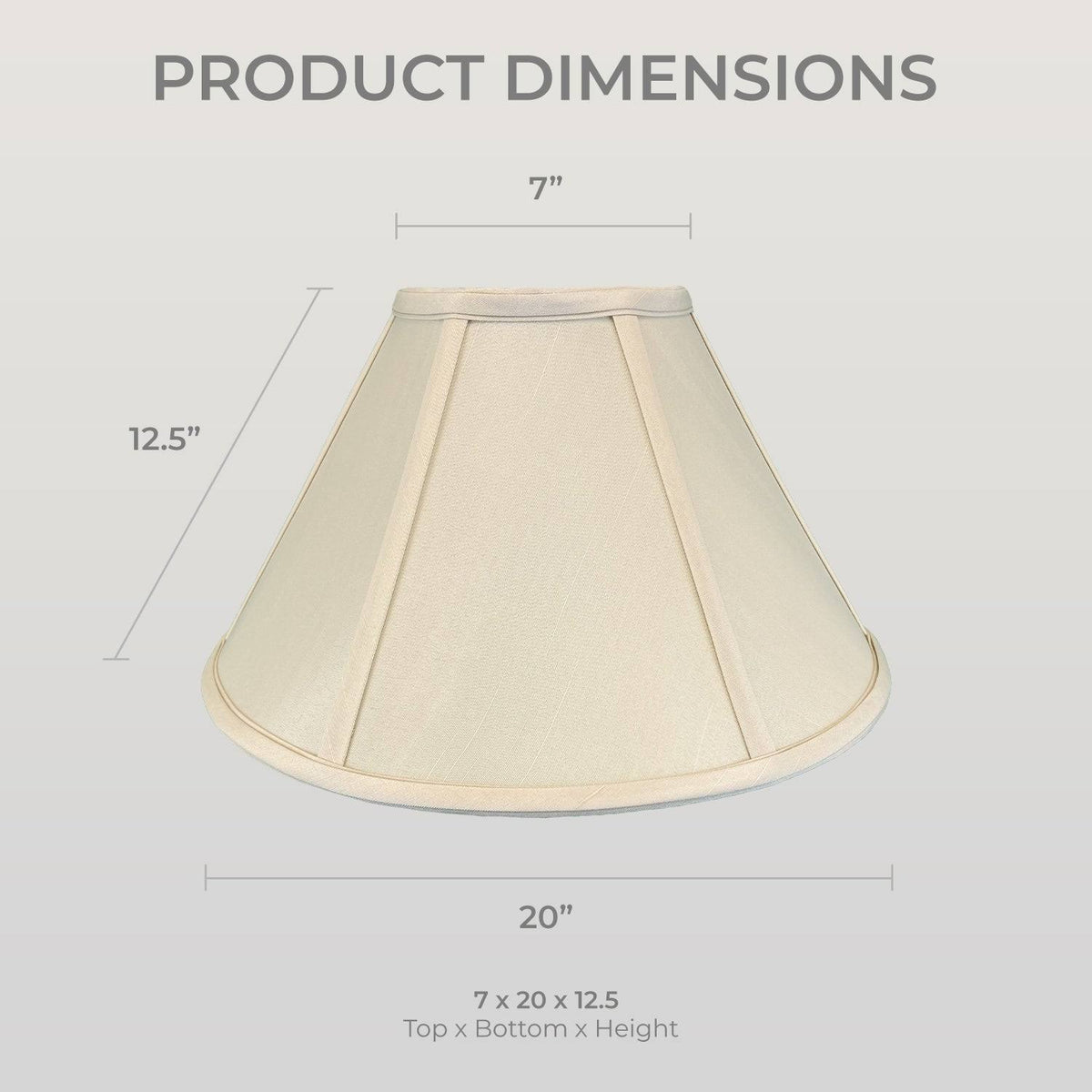Beige Coolie Empire Lamp Shade, 7x20x12.5, Set of 2 J335198
