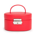 Red Saffiano Mini Oval Box A93797