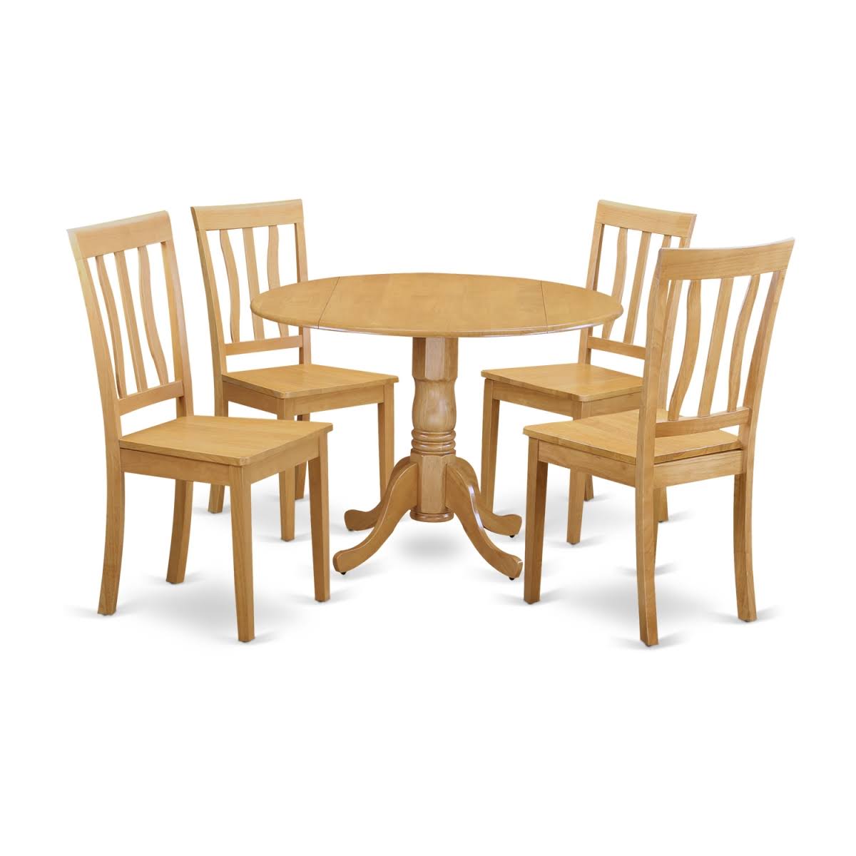 Oak Dinette Table with 4 Kitchen Chairs E54173