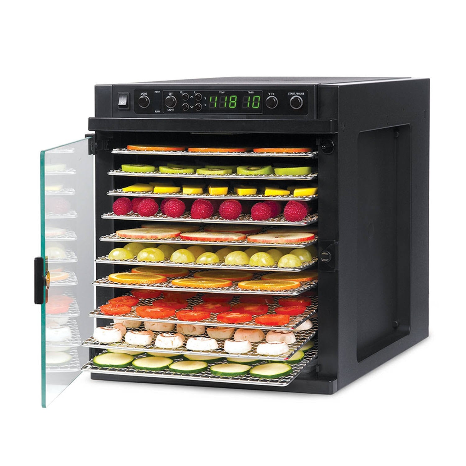 Digital Food Dehydrator with Stainless Steel Trays E100
