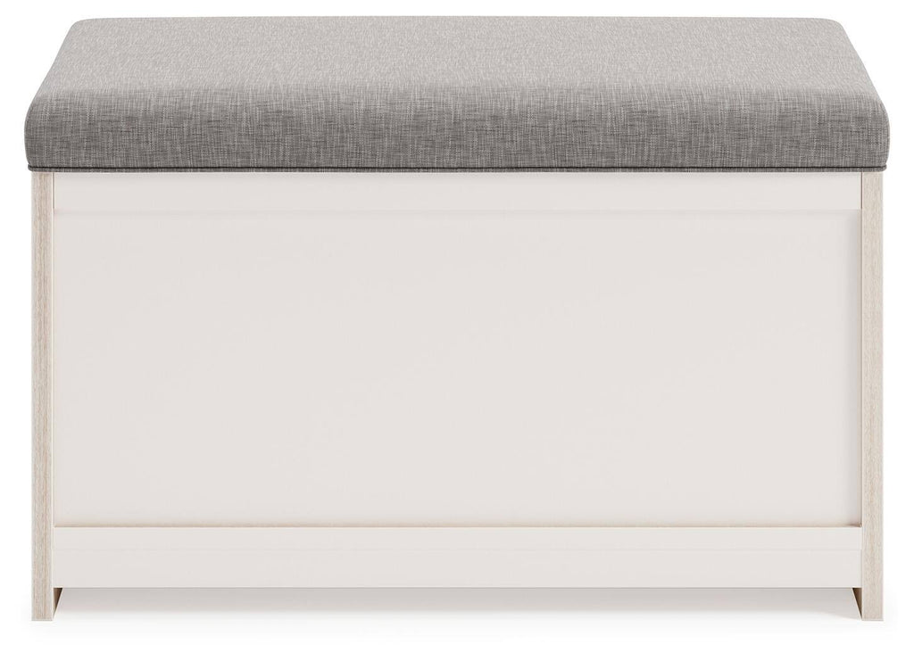 Gray Storage Bench Q181