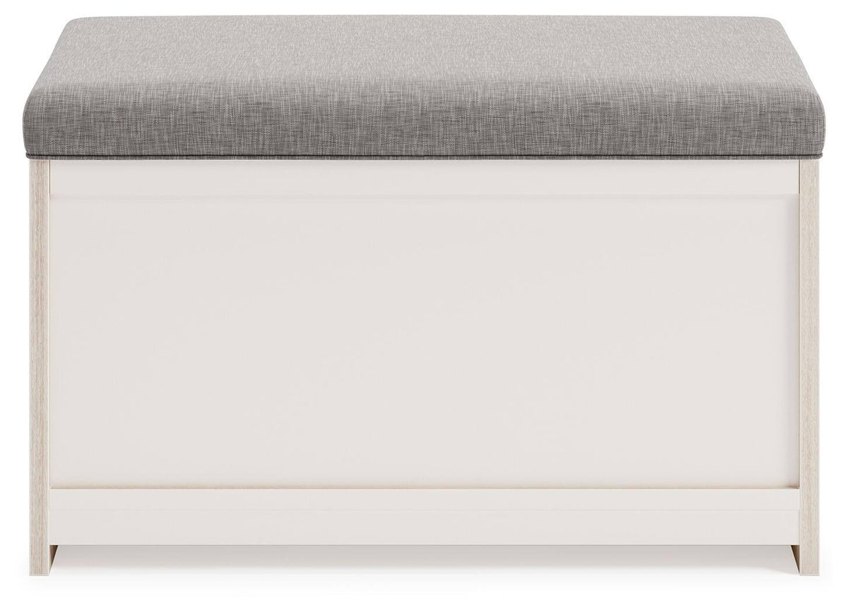 Gray Storage Bench Q181