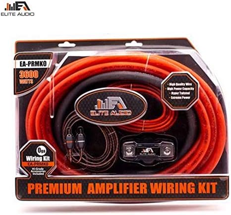 0 Gauge CCA Amplifier Wiring Kit with 20 feet 0 AWG and 2-Channel RCA Interconnects U25913
