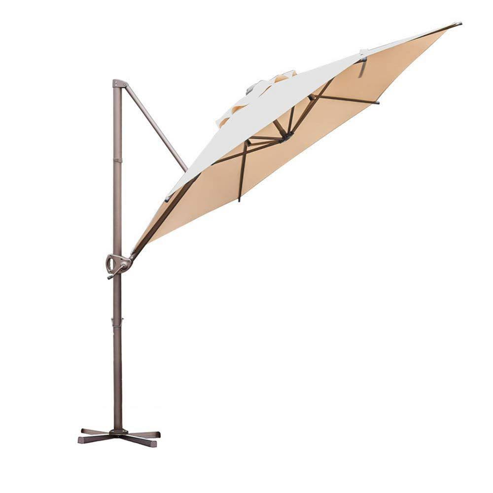 Beige Offset Cantilever Patio Umbrella H281