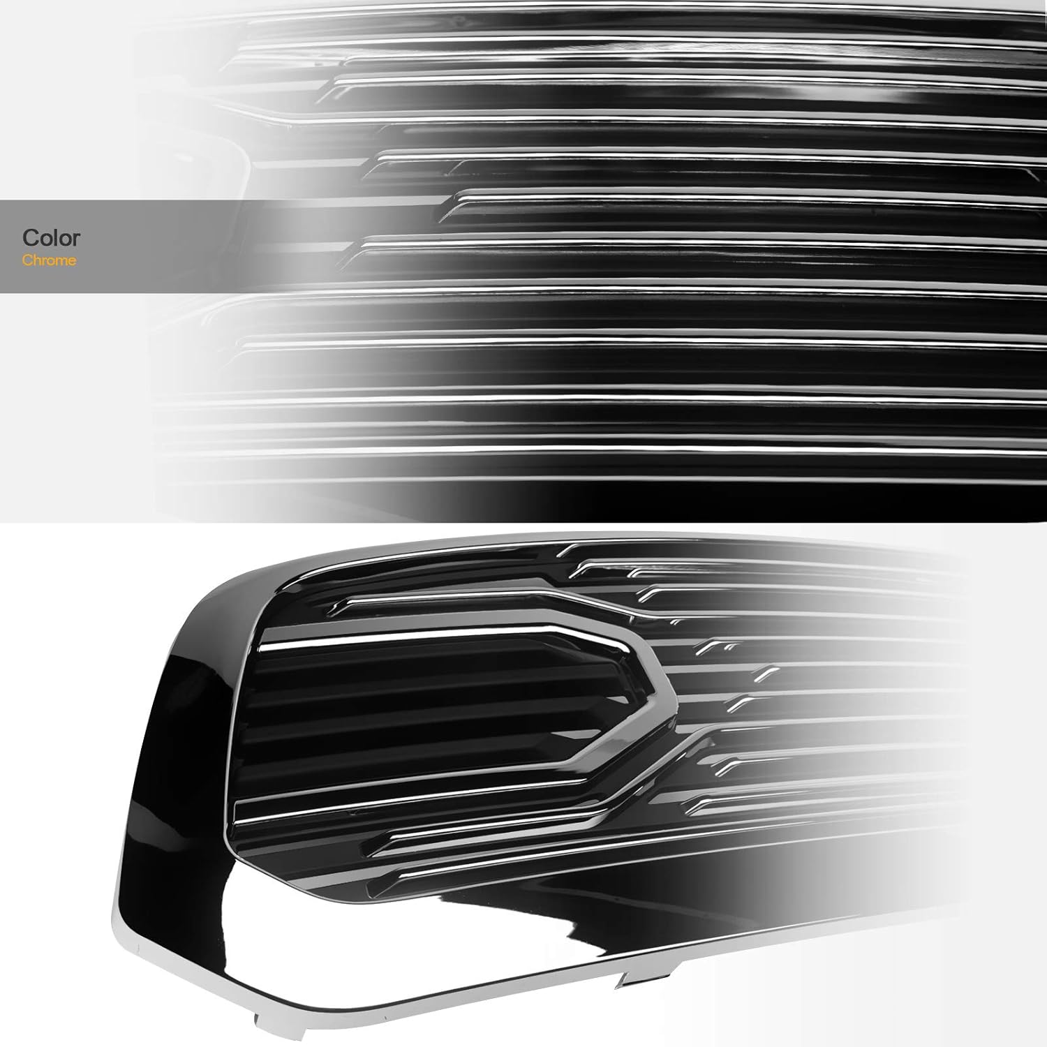Chrome Front Hood Bumper Grille For Ram 1500 2013-2018 / Classic 2019-2022 L187441