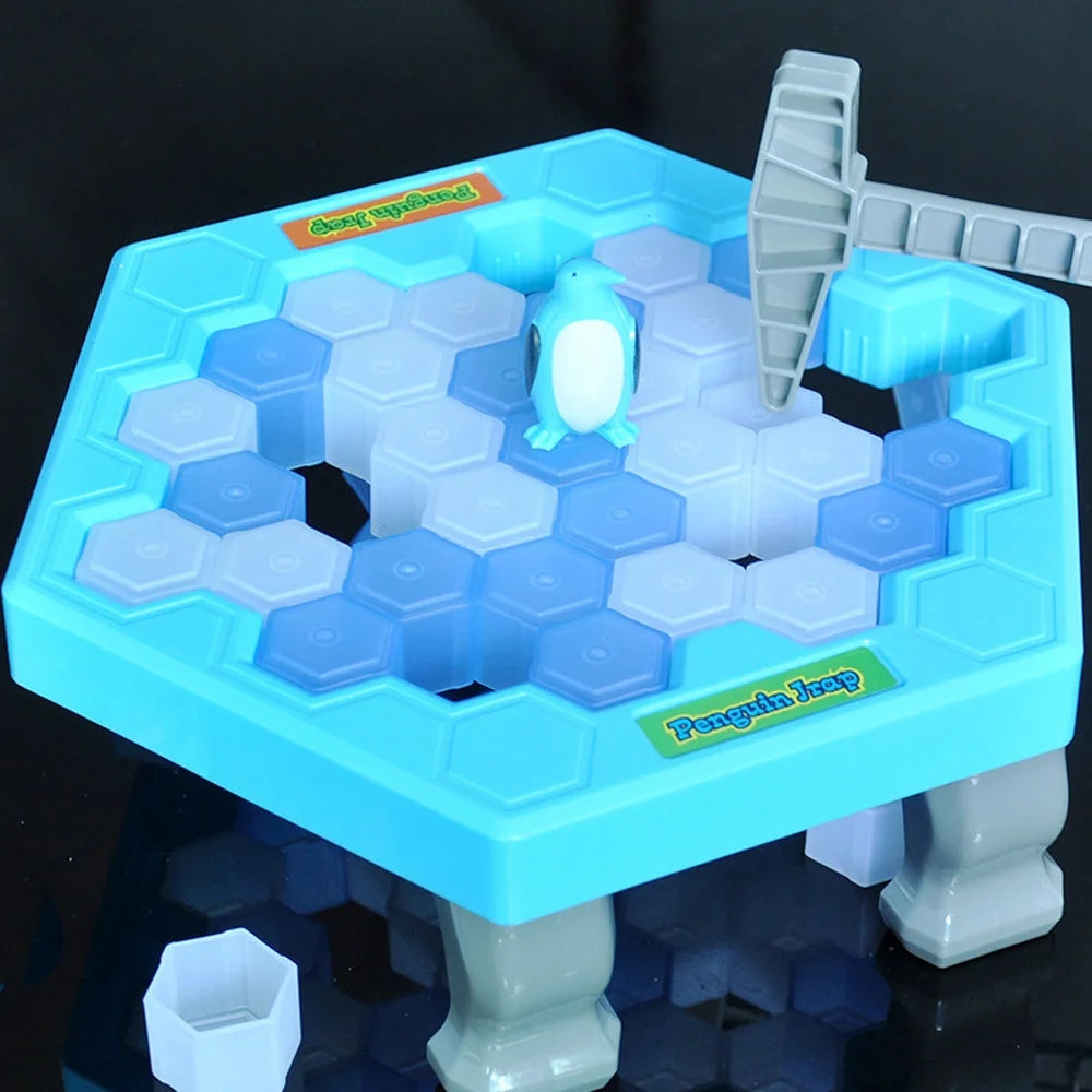 Penguin Ice Kids Puzzle Game Break Ice Block Hammer Trap Party Toy I159
