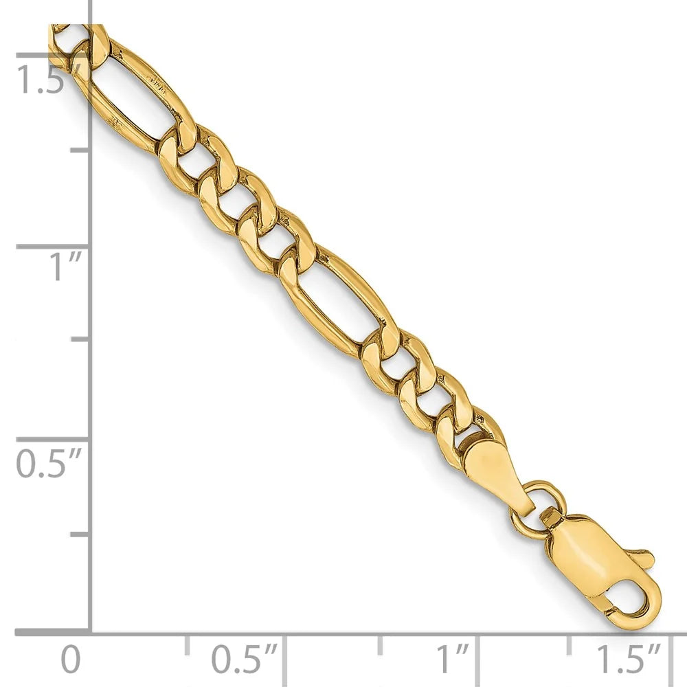 10 Karat Yellow Gold Figaro Chain Bracelet A52182