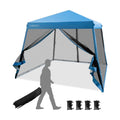 10 x 10 Feet Pop Up Canopy with Mesh Sidewalls G94346
