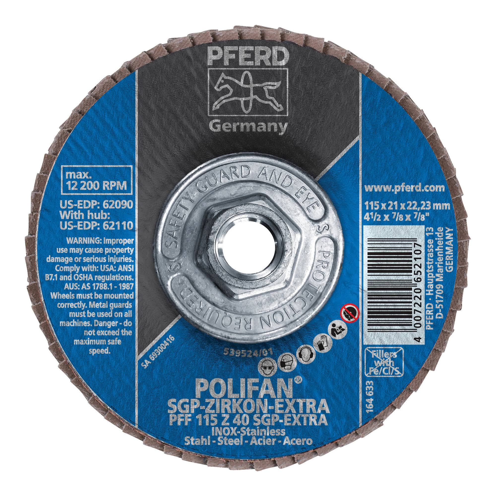 4-1/2x22 x 5/8-11 Ceramic Conical Flap Disc L14776