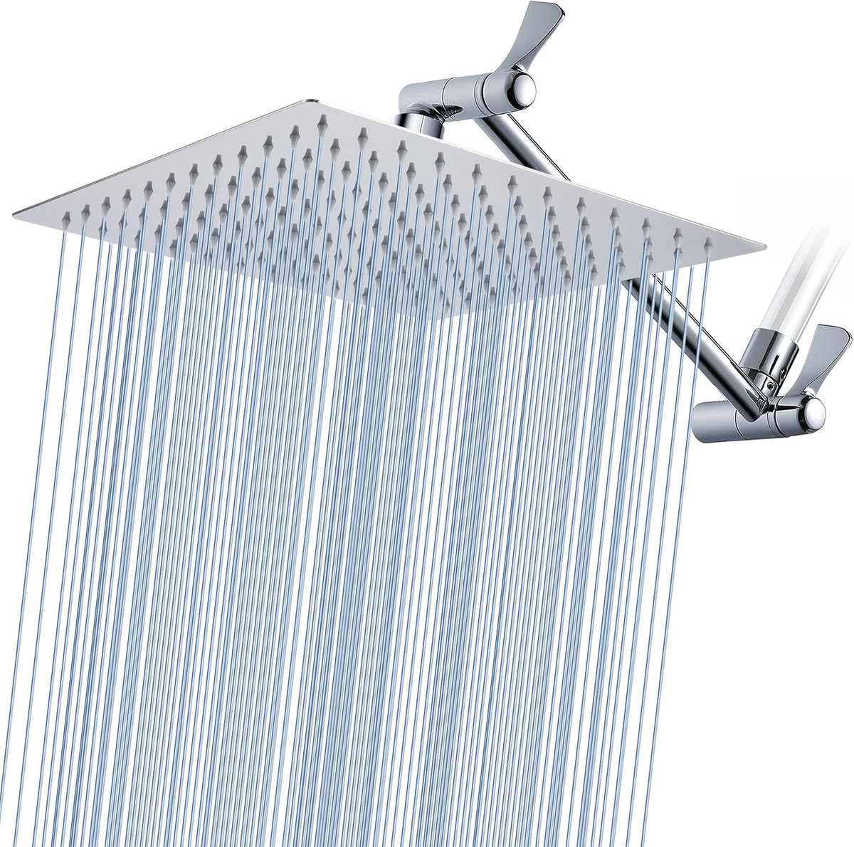 12'' Rain Shower Head with 11'' Adjustable Extension Arm, 304 Stainless Steel, Black, Pack of 2 H723718