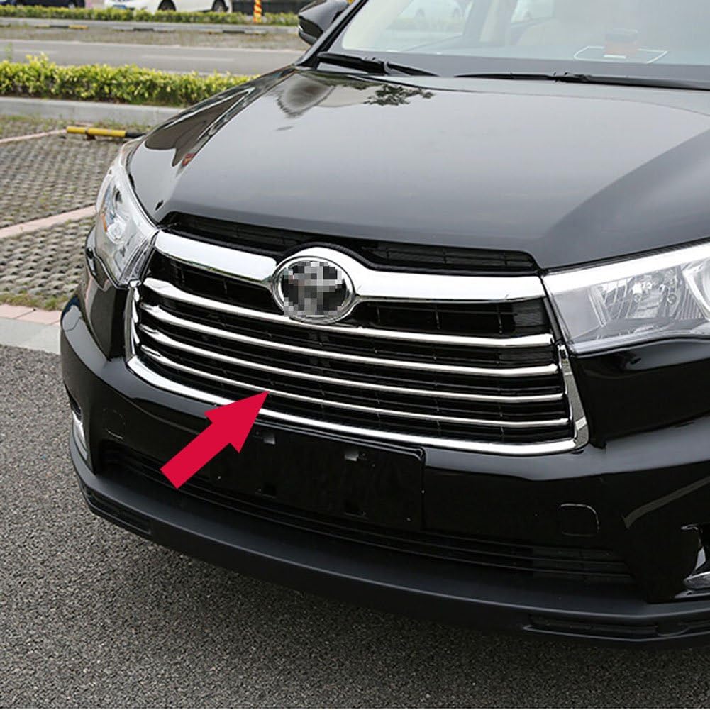 Chrome Front Grill Grille Cover Trim For Toyota Highlander 2014 2015 2016 -4PCS G297